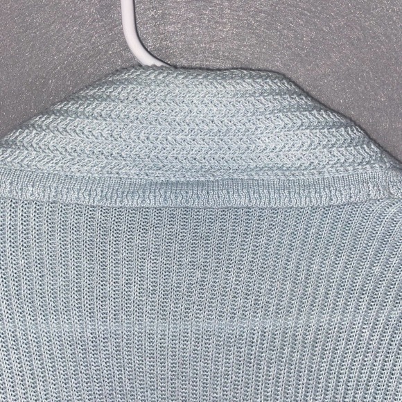 Lauren Ralph Lauren Cardigan Womens Large Blue Linen Blend Long Sleeve Collared - Picture 11 of 14